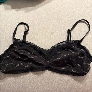 Savage X Fenty Black Patterned Bralette